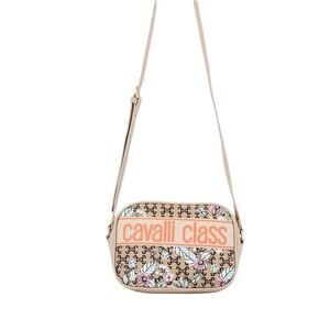 NWT Cavalli Class Lucilla Camera Floral Women's Zip Up Crossbody Purse